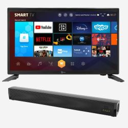 19 Palco Smart Slim HD TV - 12V/230V för Husbil & Husvagn, Soundbar högtalare Paket