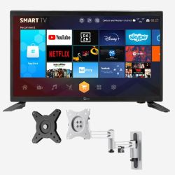 Smart HD Slim Tv till Husbil & Husvagn 19 tum 12 volt Palco inkl. Roterbart Väggfäste