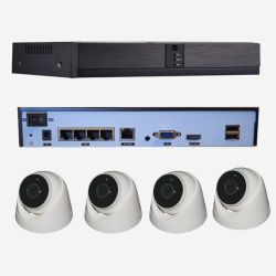 säkerhets övervakningskameror med 4 st 8MP 4k PoE Dome-kamera MIC Paket - Foutec - 2001816024 - Säkerhetspaket med 4 st 8MP 4K PoE Dome-kameror och MIC - Skydda ditt hem eller företag dygnet runt. Få kristallklar videoinspelning, kraftfull nattvision och inbyggd mikrofon. Perfekt för hem och företag. Beställ idag och få sinnesfrid!