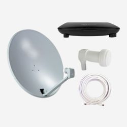 SingelSatellitpaket TELESYSTEM HD Digitalbox (DVB-S/S2) PVR 80cm parabol, för mottagning av en satellit