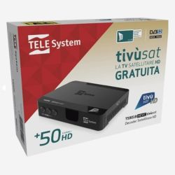 TivùSat Telesystem TS9018HEVC HD-mottagare med för aktiverat TivùSat HD-smartkort
