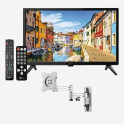 12 volt 19 tum HD TV för husbils PALCO 12v / 230v TV väggfäste paket - Telesystem - 28000090pk - 12V 19 HD-TV för husbil – PALCO 12V/230V TV + väggfäste (paket) I paketet ingår både TV och väggfäste, perfekt för användning i alla miljöer. TV:n är utrustad med dubbla tuners för både digital marksändning (DVB-T2) och satellit (DVB-S2), kodade i H.265/HEVC (10-bitars), vilket kombinerar hög teknisk prestanda med maximal användarvänlighet. 12V biladapter (100V-240V + 12V DC) ingår Mått med stöd: 440 x 302 x 143 mm Mått utan stöd: 440 x 271 x 69 mm Väggfäste (VESA 75x75 mm) ingår Vikt: 1,975 kg Inbyggd boxer och satellitmottagare (DVB-T2 / DVB-S2)
